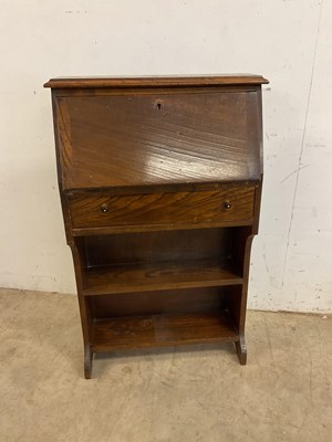 Lot 797 - An early/mid 20th century oak student's bureau,...