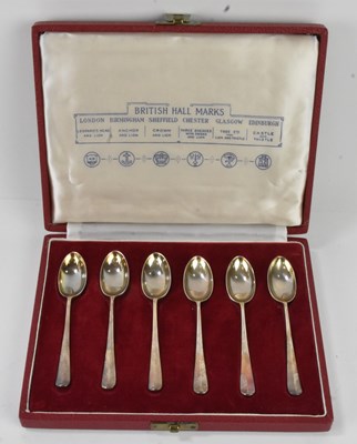 Lot 1201 - ROBERTS & BELK; a cased set of six Elizabeth...