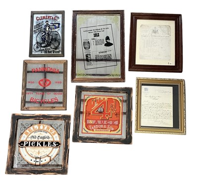 Lot 457 - Seven assorted vintage advertising pictures,...