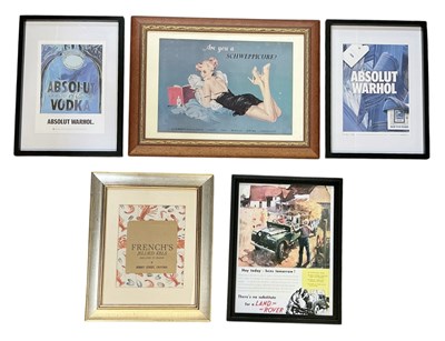 Lot 501 - Five assorted vintage advertising posters and...