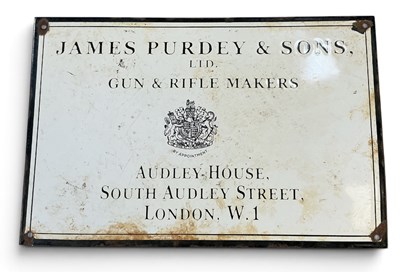 Lot 396 - A vintage enamelled advertising sign for James...
