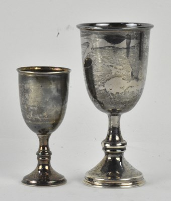 Lot 1212 - An Elizabeth II hallmarked silver goblet,...