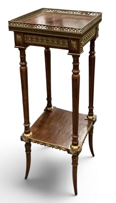 Lot 96 - A reproduction French mahogany brass mounted...