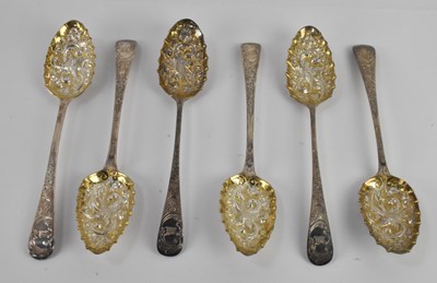Lot 1129 - An associated set of six George III hallmarked...