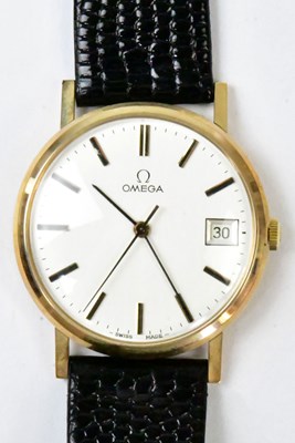 Lot 863 - OMEGA; a gold-plated presentation watch, the...