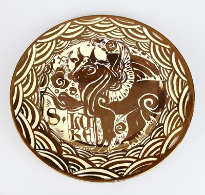 Lot 1411 - GORDON FORSYTH (1879-1952); a white...
