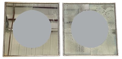 Lot 127 - A pair of modern contemporary square convex...