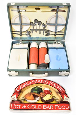 Lot 214 - A plaster pub sign for 'Coachman's Fayre Hot...