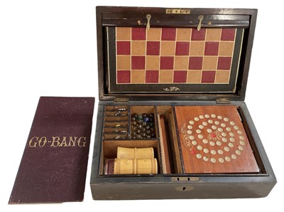 Lot 455 - A good Victorian mahogany cased gaming box...