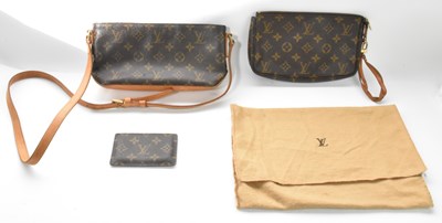 Lot 655 - LOUIS VUITTON; a vintage brown monogram...