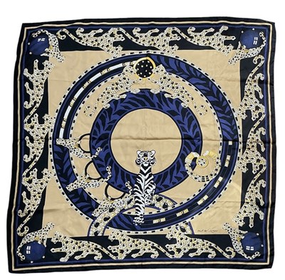 Lot 690 - MUST DE CARTIER; a vintage silk scarf...