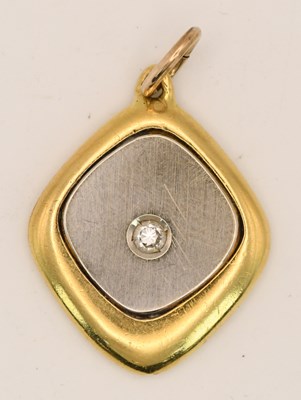 Lot 1468 - A stylish 18ct yellow and white gold diamond...
