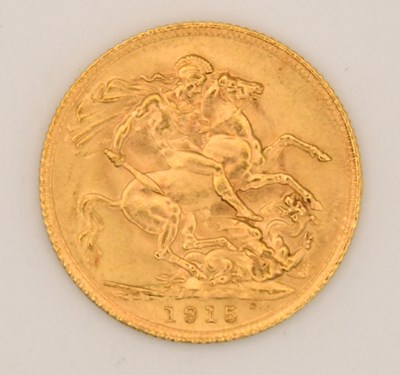Lot 1652 - A George V full sovereign, 1915.