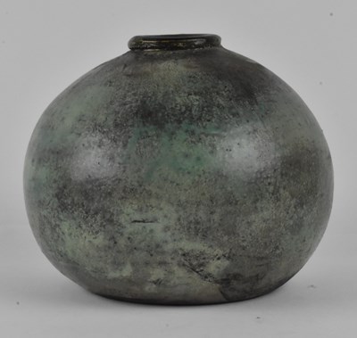 Lot 805 - A stoneware bulbous form squat vase, with...