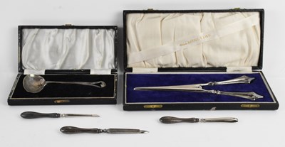 Lot 1234 - An Elizabeth II hallmarked silver sauce ladle,...