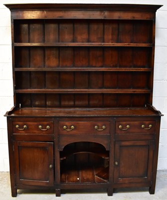 Lot 17 - A Georgian Pembrokeshire mahogany dresser with...