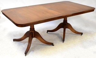 Lot 23 - A large Regency reproduction twin pedestal...