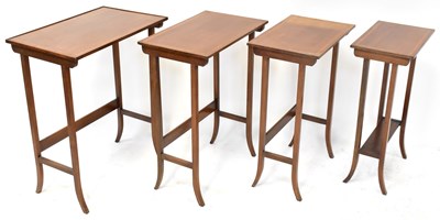 Lot 40 - An Edwardian inlaid mahogany quartetto on...