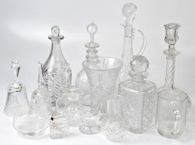 Lot 183 - A collection of glassware, including a claret...