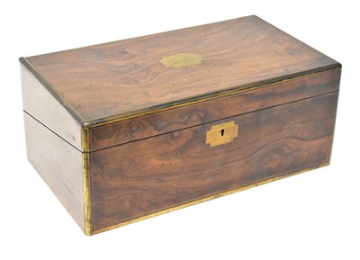 Lot 210 - A 19th century mahogany writing slope with a...