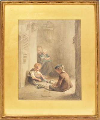Lot 521 - EDOUARD FRERE (1819-1886); watercolour and...