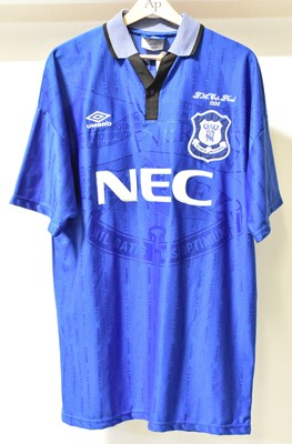 Lot 641 - EVERTON FC; a match-worn Everton football...