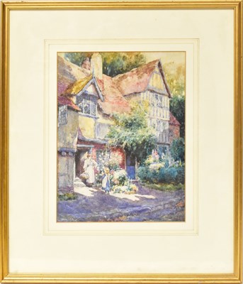 Lot 525 - ED SMITH; watercolour, 'Cottage in Surrey',...