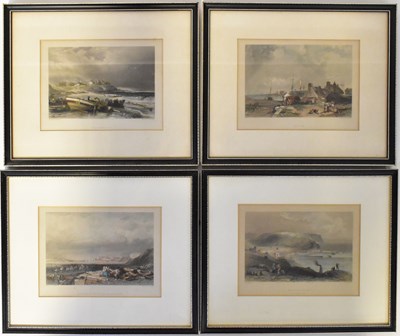 Lot 555 - Four 19th century coloured engravings,...