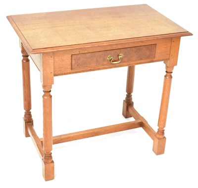 Lot 16 - A Georgian style oak hall table, with single...