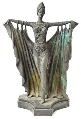 Lot 97 - An Art Deco style plaster figure, 'Semiramis',...
