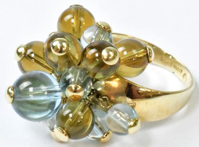 Lot 758 - A 14ct yellow gold ring set with articulated...