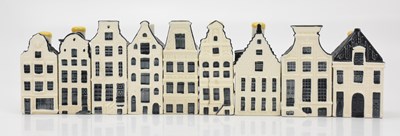 Lot 1379 - Nine KLM Bols model houses, tallest 11cm.