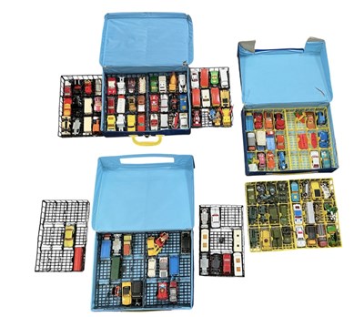 Lot 729 - MATCHBOX; three part filled 'Carry Cases',...