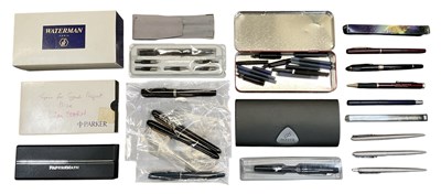 Lot 442 - A collection of assorted pens and fountain...