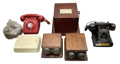 Lot 443 - Two early 20th century bell telephones, an...