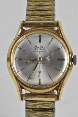 Lot 1803 - BENTIMA; a vintage gentleman’s 9ct yellow gold...