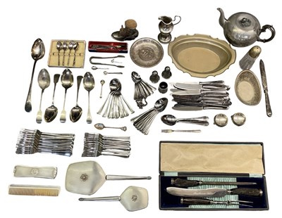Lot 1088 - A quantity of assorted silver plated items,...