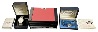 Lot 1838 - TISSOT; a boxed ‘Le Locle Automatique’ lady’s...