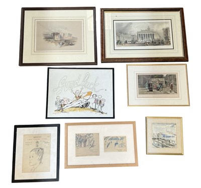 Lot 344 - Seven assorted pictures and prints, comprising...