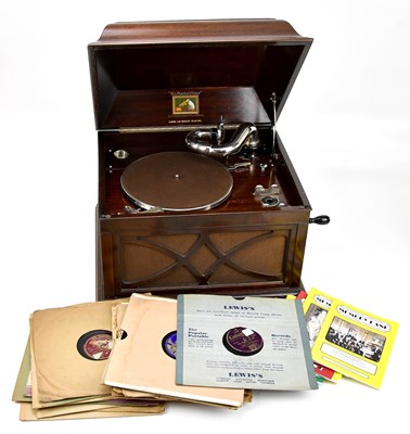 Lot 633 - HMV; a c1930s mahogany cased wind-up...