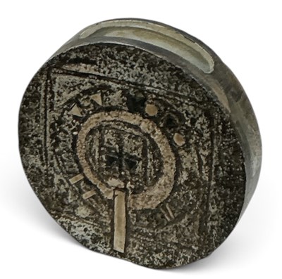 Lot 738 - LINDA HAZEL FOR TROIKA POTTERY; a small wheel...