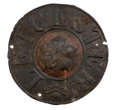 Lot 398 - A rare 19th century tinted iron Leicester Fire...