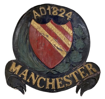 Lot 449 - A 19th century embossed copper painted...