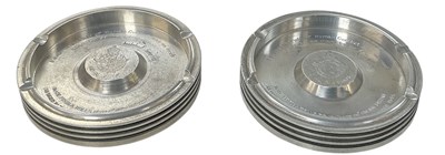 Lot 518 - A pair of WWII period ashtrays, crafted from a...