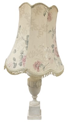 Lot 185 - A turned white marble effect classical urn...