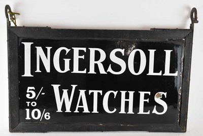 Lot 387 - A vintage black and white enamelled...