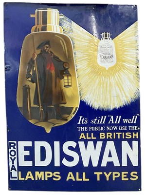 Lot 374 - A vintage enamelled advertising sign, 'Royal...