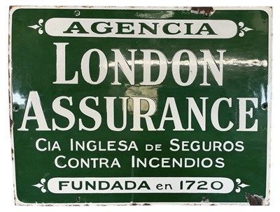 Lot 388 - A vintage green enamelled London Assurance...