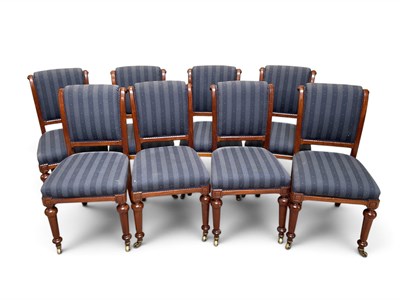 Lot 118 - A set of eight Victorian mahogany framed...