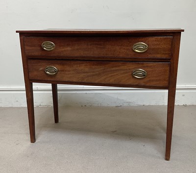 Lot 105 - A late George III mahogany side table, with...